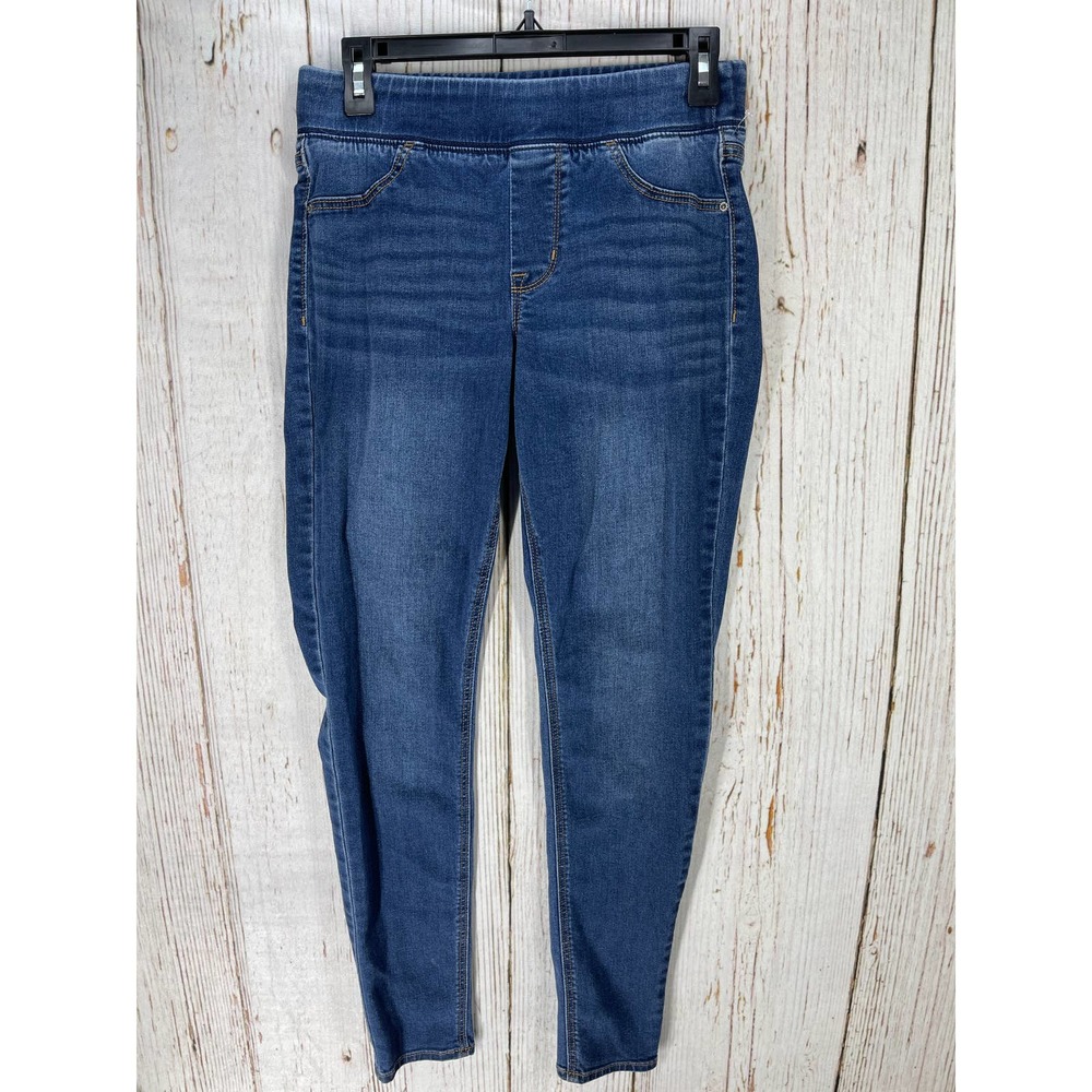 Old Navy Rockstar Jeans Women 4 Blue Pull On Dark Wash Denim Skinny Mid Rise